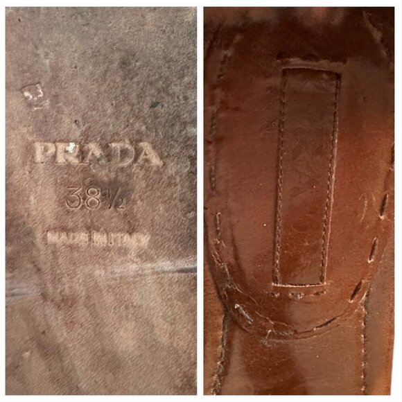 Prada Flat Gladiator Sandals, Brown Leather, Size 38.5 EU, with a Dust Bag - Picture 8 of 11